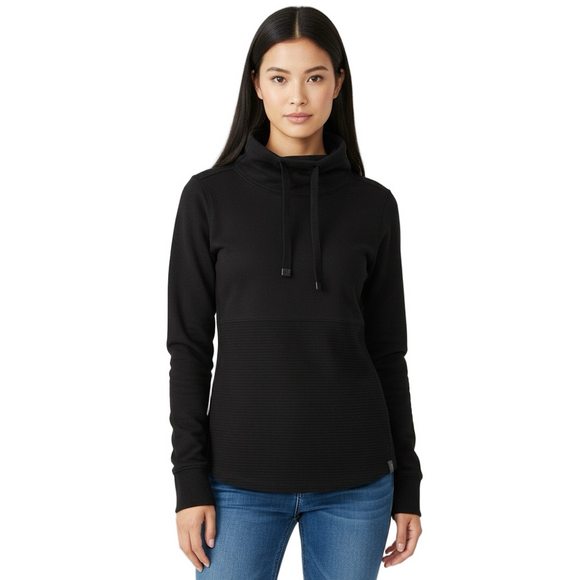 L.L. Bean Tops - L.L. Bean Black Women's Cozy Mixed Knit Pullover Size M Tall